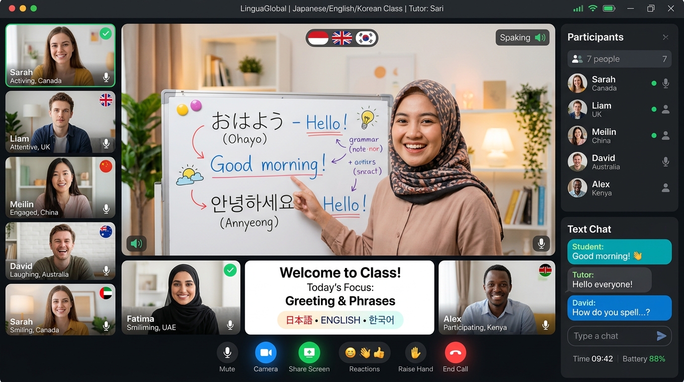Dokumentasi Kelas Online Bersama Tutor dan Siswa