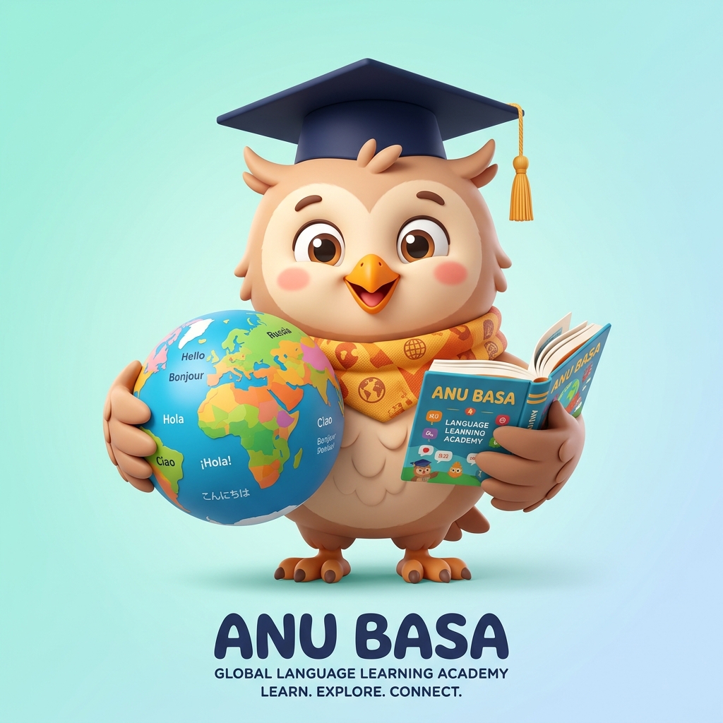 Maskot Resmi Anu Basa - Global Language Owl